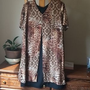 Positive attitude leopard print dress
